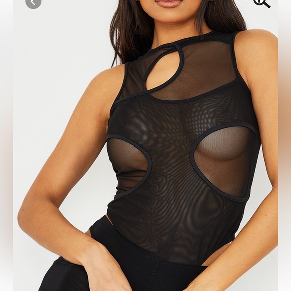 Mesh overlay bodysuit - Picture 2 of 3